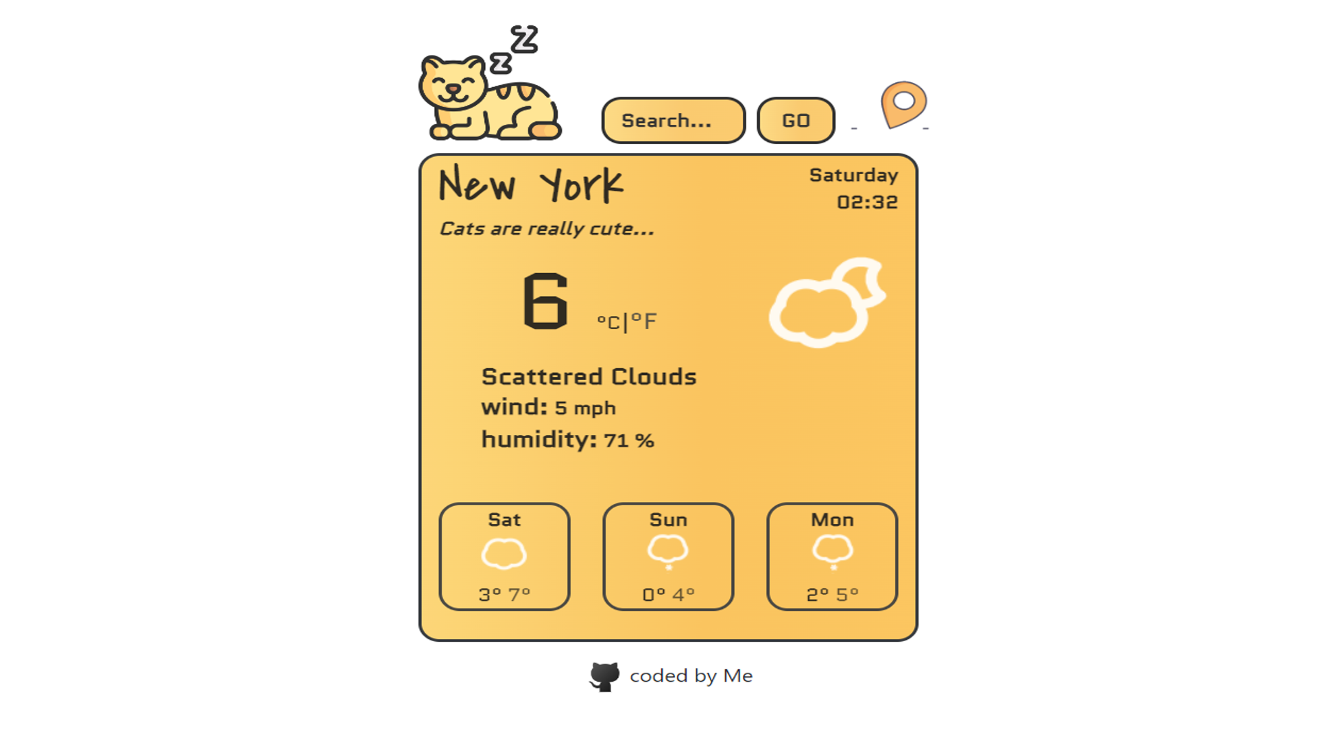 Weather React project